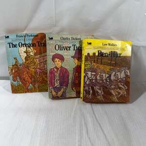 Vintage Moby Books  Classics Set of 3 - Oliver Twist, Ben-Hur, Oregon Trail